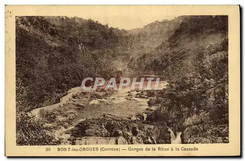 VINTAGE POSTCARD Bort the Organ Falls of Rhue to the Cascade