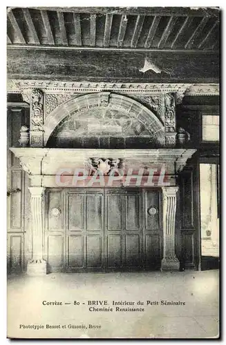 Cartes postales Correze Brive Interieur du Petit Seminaire Chemine Renaissance