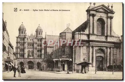 Ansichtskarte AK Dijon Eglise Saint Michel et Bourse du Commerce