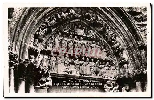 Cartes postales Semur Eglise Notre Dame Tympan de la Porte Bleds