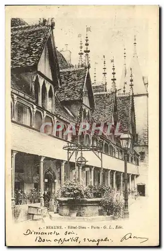 Cartes postales Beaune Hotel Dieu Puits