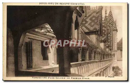 Cartes postales Hotel Dieu de Beaune Perspective d une galerie du premier etage