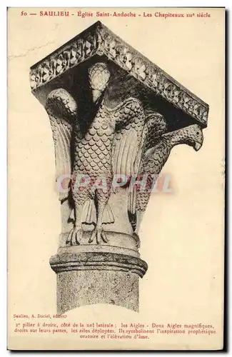 Cartes postales Saulieu Eglise Saint Andoche Les Chapiteaux Xll e siecle