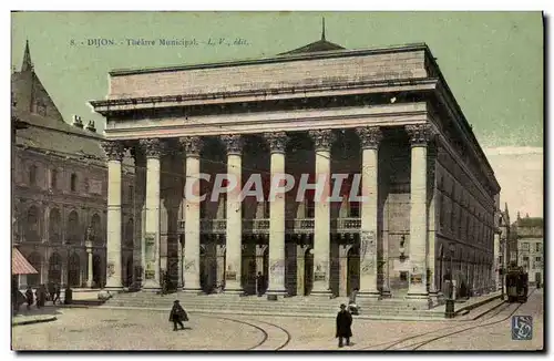 Ansichtskarte AK Dijon Theatre Municipal Tramway