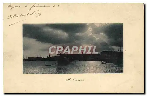 Cartes postales Port a l ancre Bateau