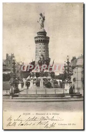 Cartes postales Dijon Monument de la Defense