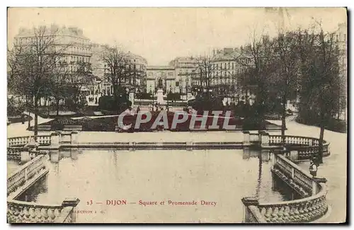 Ansichtskarte AK Dijon Square et Promenade Darcy