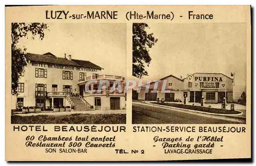 Ansichtskarte AK Luzy sur Marne France Hotel Beausejour Purfina