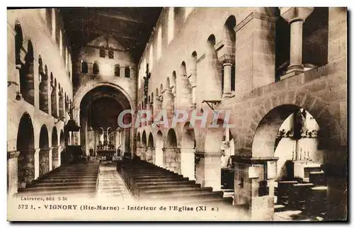 Ansichtskarte AK Vignory Interieur de L Eglise