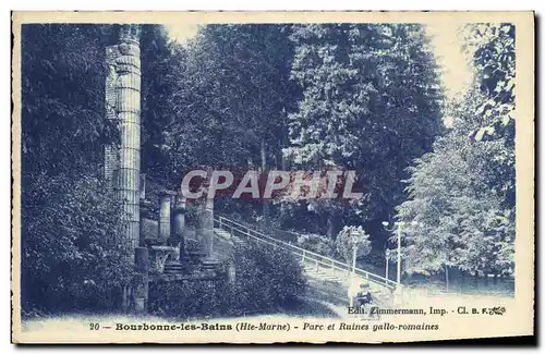 Cartes postales Bourbonne Les Bains Parc et Ruines Gallo Romaines