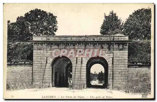Cartes postales Langres La Porte de Dijon 1844