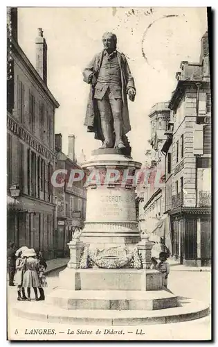 Cartes postales Langres La Statue de Diderot