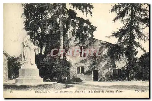 Ansichtskarte AK Domremy Le Monument Mercie et la Maison de Jeanne d Arc