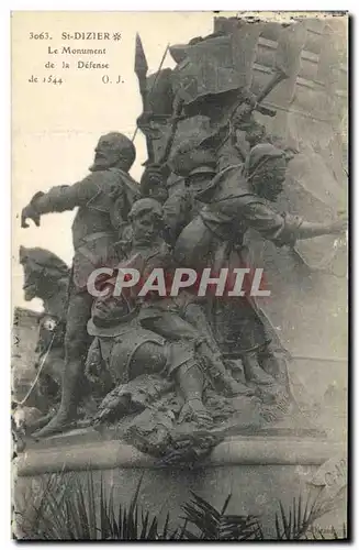 Cartes postales Saint Dizier Le Monument de la Defense Militaria