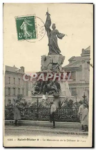 Cartes postales Saint Dizier Le Monument de la Defense Jeanne d arc