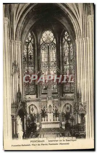 Cartes postales Pontmain Interieur de la Basilique