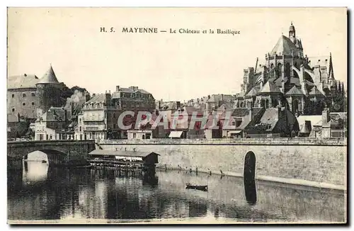 Ansichtskarte AK Mayenne Le Chateau et la Basilique