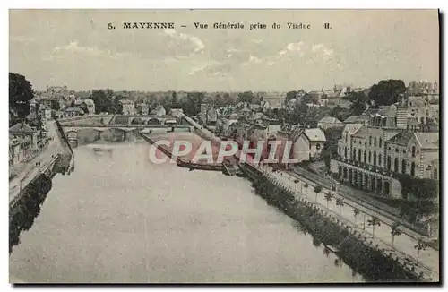 Cartes postales Mayenne Vue Generale Prise du Viaduc