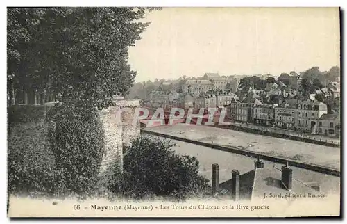 Cartes postales Mayenne Les Tours du Chateau et la Rive Gauche