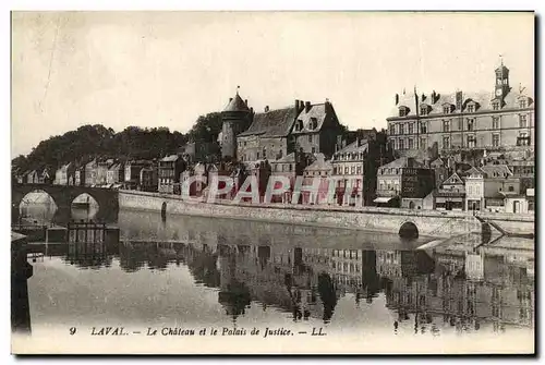 Cartes postales Laval Le Chateau et le Palais de Justice