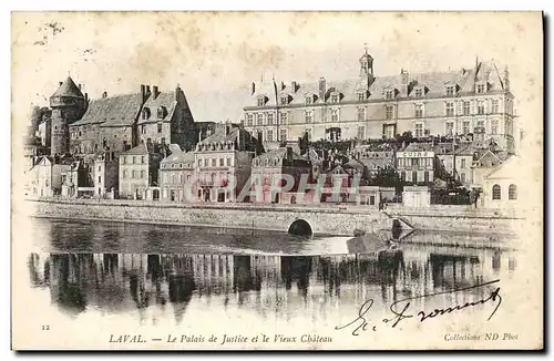 Ansichtskarte AK Laval Le Palais de Justice et le Vieux Chateau