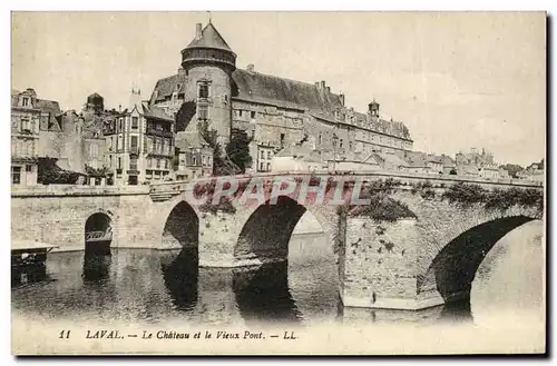 Cartes postales Laval Le Chateau et le Vieux Pont
