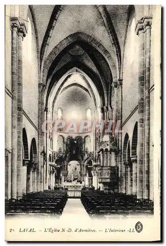 Cartes postales Laval l Eglise d Avnieres L Interieur