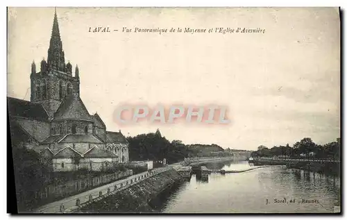 Ansichtskarte AK Laval Vue Panoramique de la Mayenne et l Eglise d Avesniere