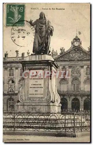 Cartes postales Nancy Statue du Roi Stanislas