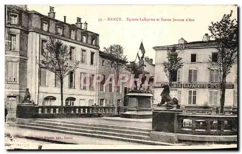 Cartes postales Nancy Square Lafayette et Statue Jeanne d Arc Brasserie Lafayette