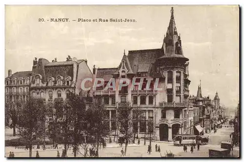 Cartes postales Nancy Place et Rue Saint Jean