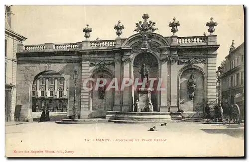 Cartes postales Nancy Fontaine et Place Callot