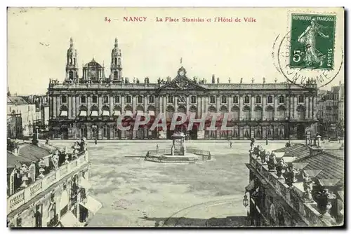 Cartes postales Nancy La Place Stanislas et l Hotel de Ville