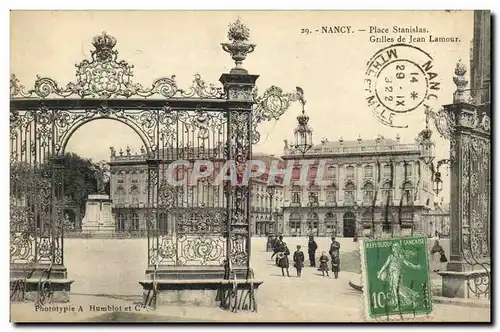 Cartes postales Nancy Place Stanislas Grilles de Jean Lamour