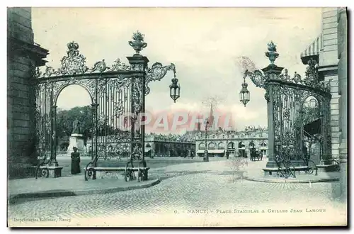 Cartes postales Nancy Place Stanislas Grilles de Jean Lamour