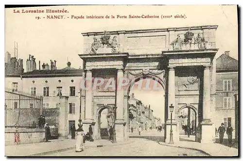 Cartes postales Nancy Facade Interieure de la Porte Saint Catherine