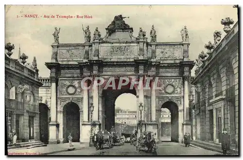 Cartes postales Nancy Arc de Triomphe Rue Here