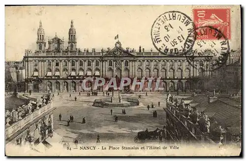 Cartes postales Nancy La Place Stanislas et L Hotel de Ville