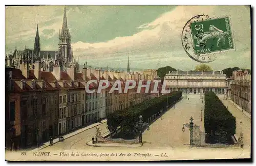 Ansichtskarte AK Nancy La Place de la Carriere Prise de L Arc de Triomphe