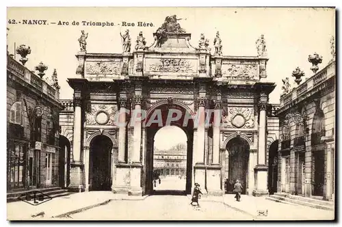 Cartes postales Nancy Arc de Triomphe Rue Here