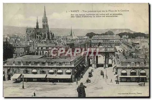 Ansichtskarte AK Nancy Vue panoramique sur la Place de la Carriere