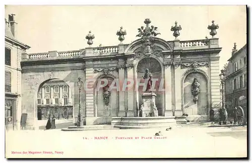 Cartes postales Nancy Fontaine et Place Callot