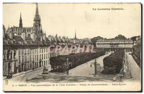 Cartes postales Nancy Vue panoramique de la Place Carriere Palais du Gouvernement Saint Epvre