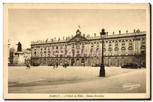 Cartes postales Nancy L Hotel de Ville Statue Stanislas