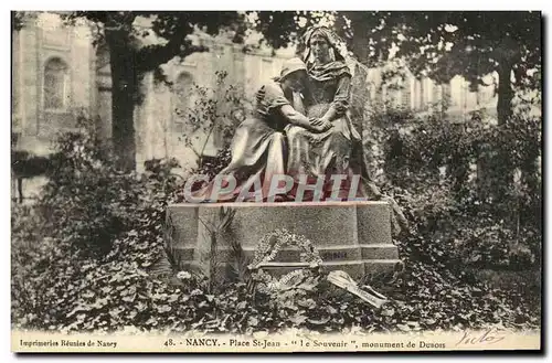 Cartes postales Nancy Place St Jean le Souvenir monument de Dunois Alsace lorraine