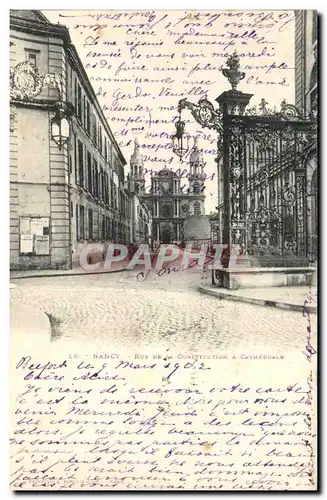 Cartes postales Nancy Roe De la Constitution et Cathedrale