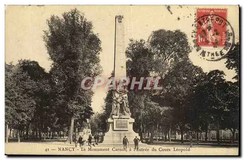 Ansichtskarte AK Nancy Le Monument Carnot a L Entree du Cours Leopold