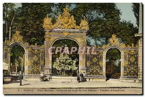 Ansichtskarte AK Nancy Place Stanislas Grilles en Fer Forge de Jean Lamour Fontaine d Amphitrite