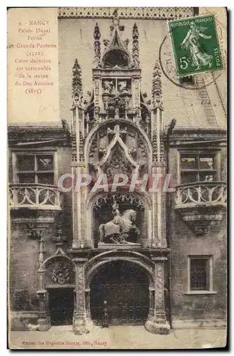 Cartes postales Nancy Palais ducal Petite et grande porterie