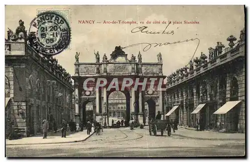 Cartes postales Nancy Arc de Triomphe Vu de Cote de la Place Stanislas